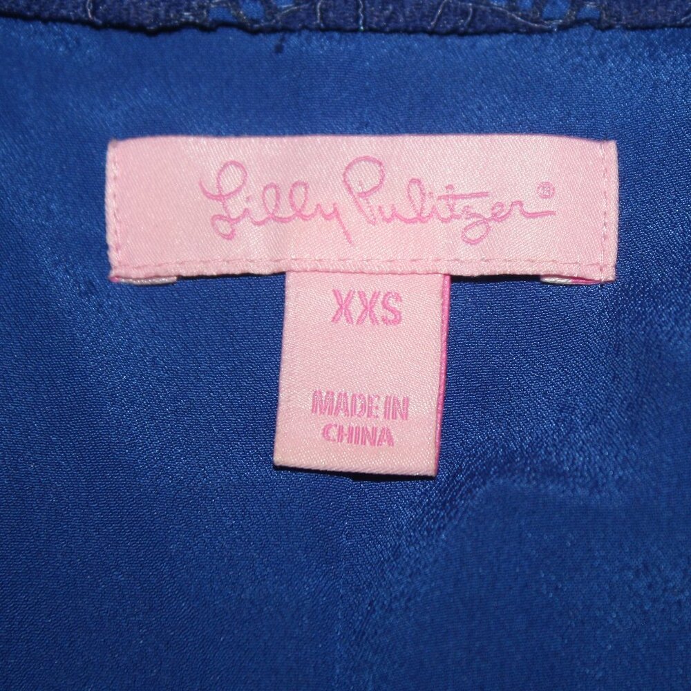 LILLY PULITZER ACHELLE Dress Swing Sleeveless Resortwear Summer Beach Blue XXS - Picture 7 of 15